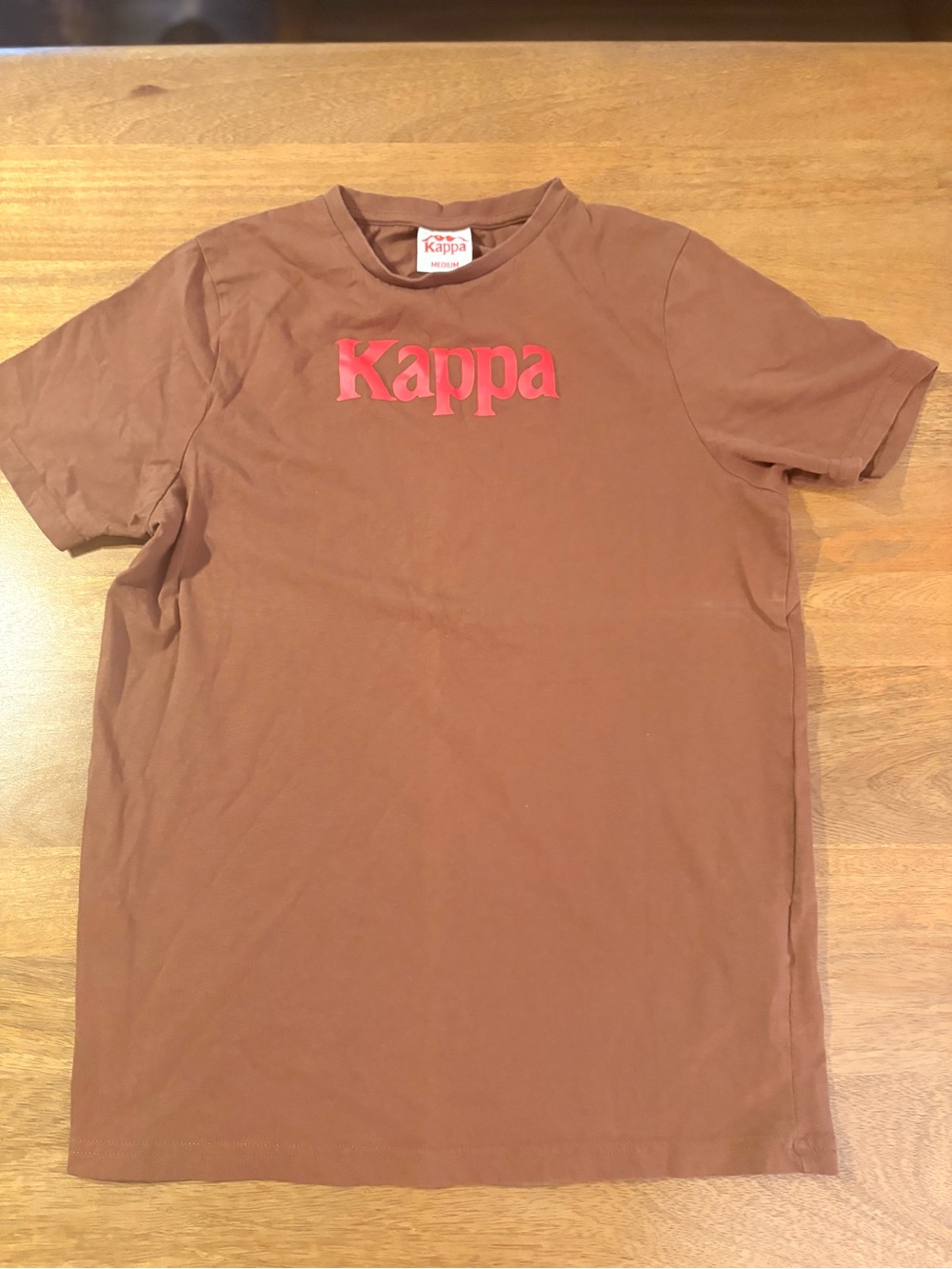 Kappa Brown Tee with Red Logo Tag